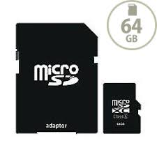 64GB Micro SDXC Class 10 Flash Card with Adapter