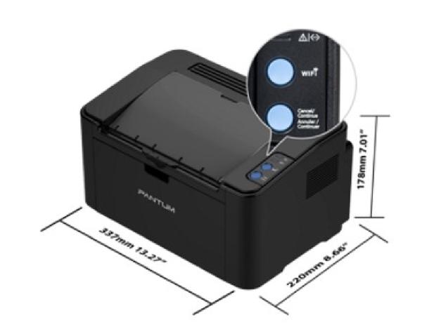 PANTUM (P2500W) PRINTER - MONOCHRONE WIRELESS LASER PRINTER Print/WI-FI/Mobile Printing - Image 2