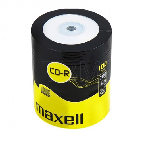 CDR Maxwell Blank Disc CD-R RECORDABLE CD 80 MINS 52X 700MB 100 PACK