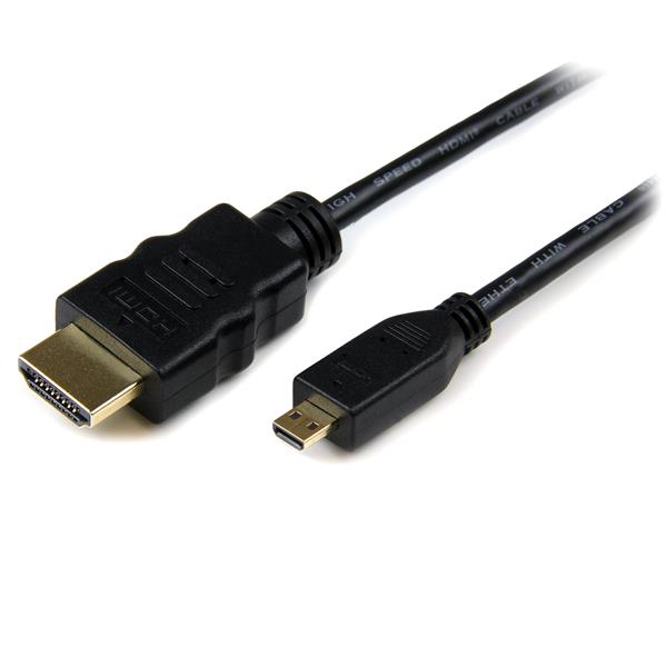 HDMI to Micro HDMI (M/M) - 1m High Speed HDMI Cable with Ethernet