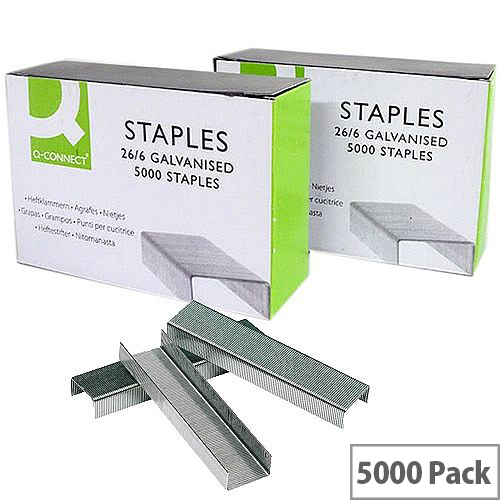 Q-Connect Metal Staples 26/6 Pack of 5000