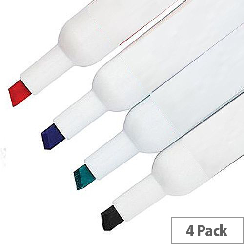Whiteboard Marker Chisel Tip Assorted Pack of 4