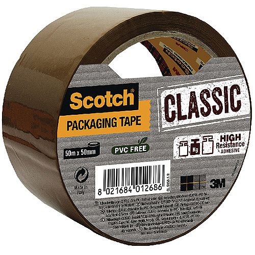 Scotch Classic Packaging Tape 50mm x 50m Brown CL.5050.S.B