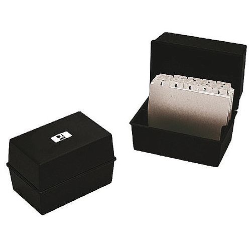 Q-Connect Card Index Box Black