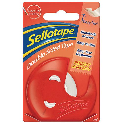 Sellotape Double-Sided Tape and Dispenser 15mm x5 Metres