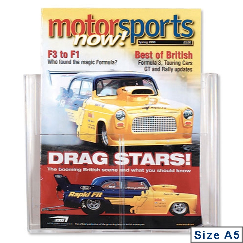 Deflecto Flatback A5 Leaflet Holder Wall Mounted Portrait Clear