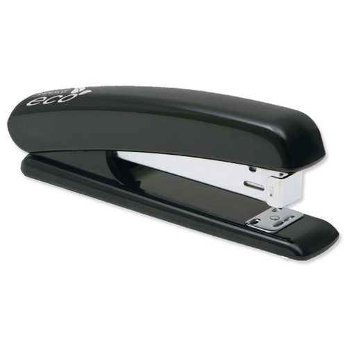 Rexel Meteor Stapler Metallic Black Half Strip