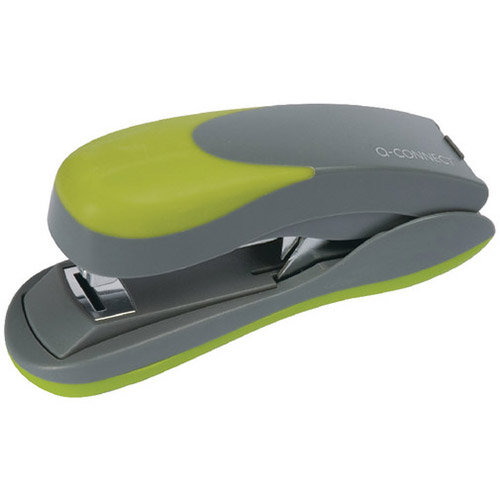 Q-Connect Softgrip Half Strip Stapler Green KF00992
