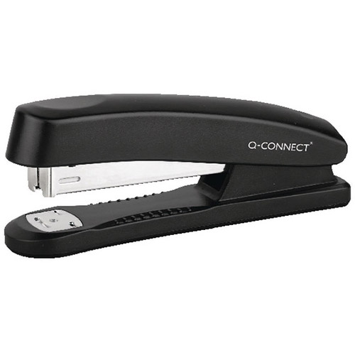 Q-Connect Stapler Plastic Full Strip Black