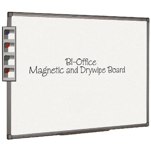 Bi-Office Magnetic Dry Erase Board 2400x1200mm Aluminium Finish Frame White