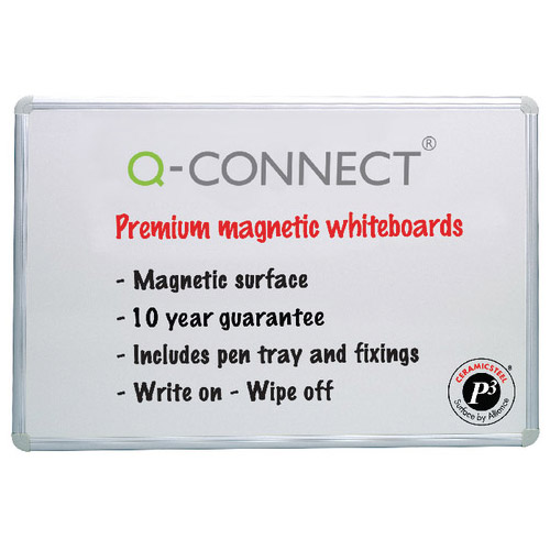 Magnetic Premium Dry Wipe Board 1200x900mm Q-Connect