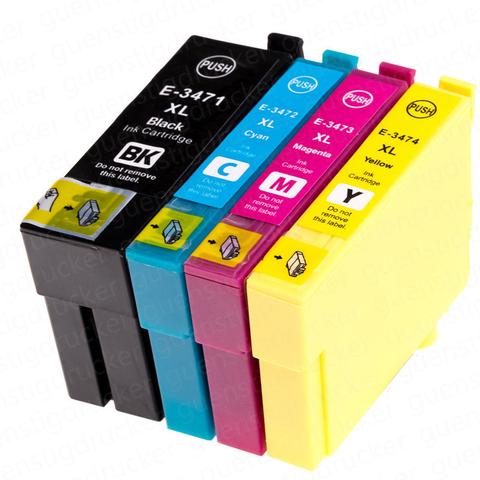 Epson 34XL Multipack (4-Pack) High Capacity - Black, Cyan, Yellow & Magenta