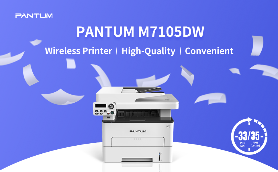 PANTUM M7105DW MULTIFUNCTION MONO LASER PRINTER - Image 2