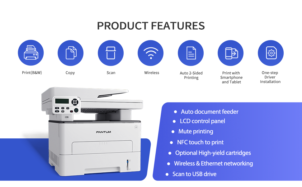 PANTUM M7105DW MULTIFUNCTION MONO LASER PRINTER - Image 4
