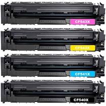 HP 203X (CF540X/CF541X/CF542X/CF543X) High Yield Multi-Pack Compatible Toners (4-PACK)
