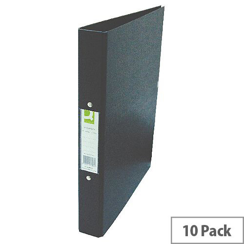 Q-Connect Black A4 2-Ring Polypropylene Binder Pack of 10 KF02005