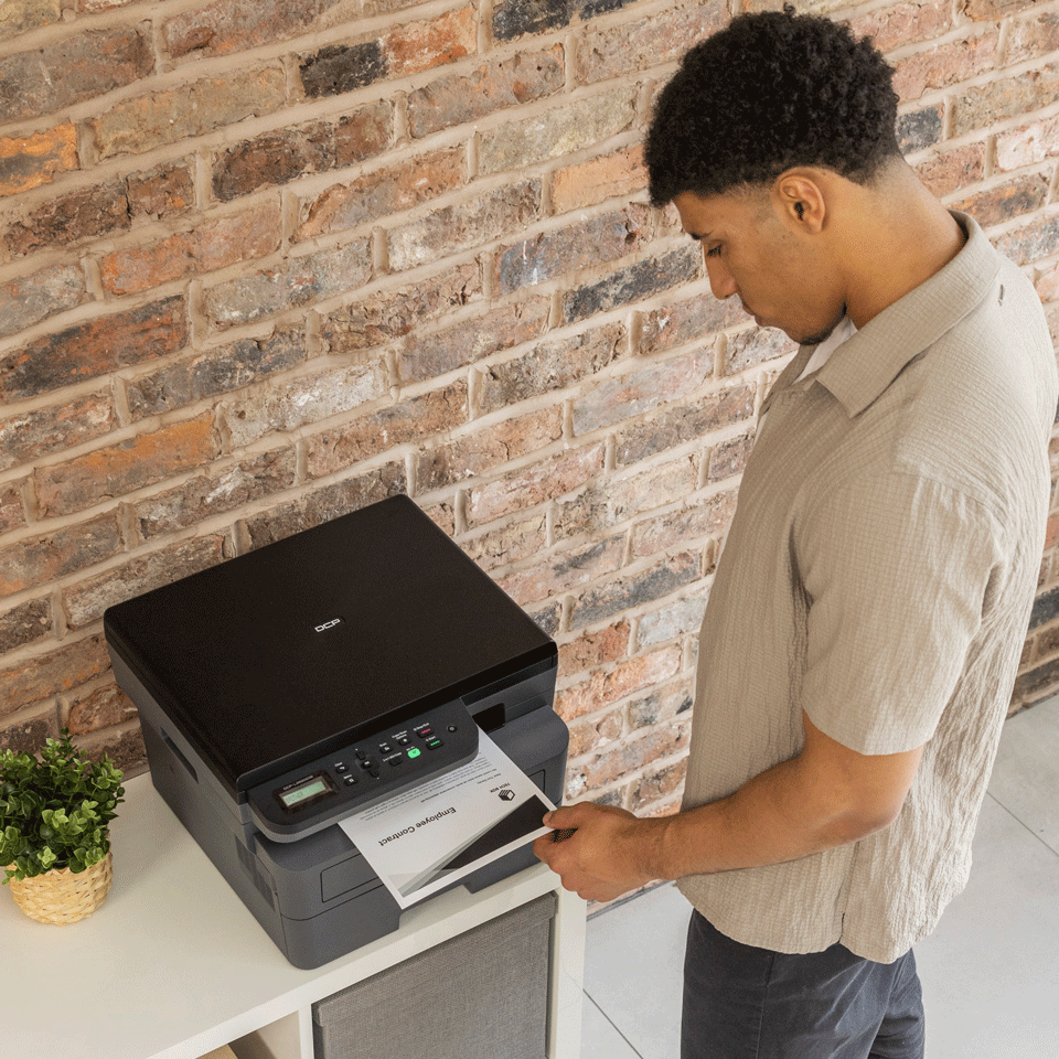 Brother DCPL2627DWE Ecopro Monochrome All-In-One Wireless Laser Printer - Black - Image 2