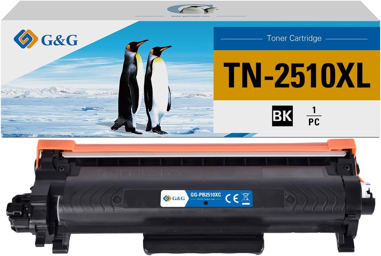 TN2510XL "JUMBO" Compatible Toner Cartridge - 6000 Page Extra- High Yield Black